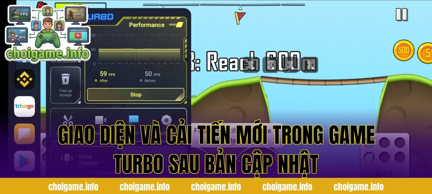 Giao diện và cải tiến mới trong game Turbo sau bản cập nhật