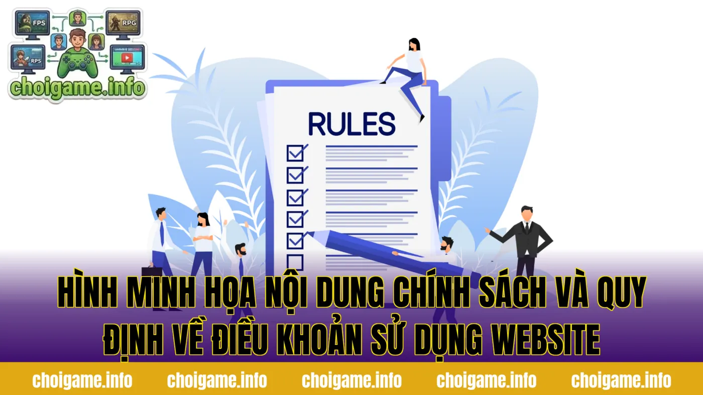 Hình minh họa nội dung chính sách và quy định về điều khoản sử dụng website