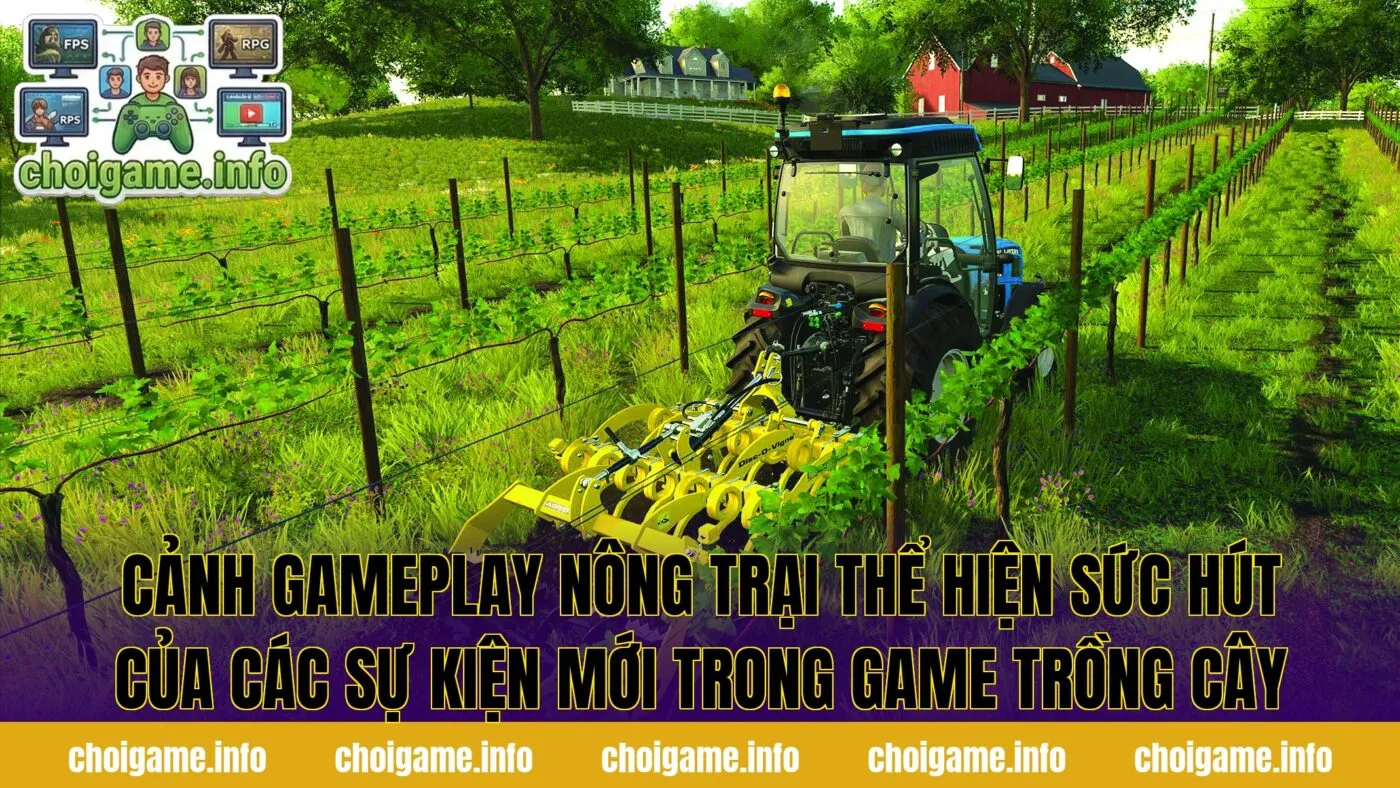 Cảnh gameplay nông trại thể hiện sức hút của các sự kiện mới trong game trồng cây