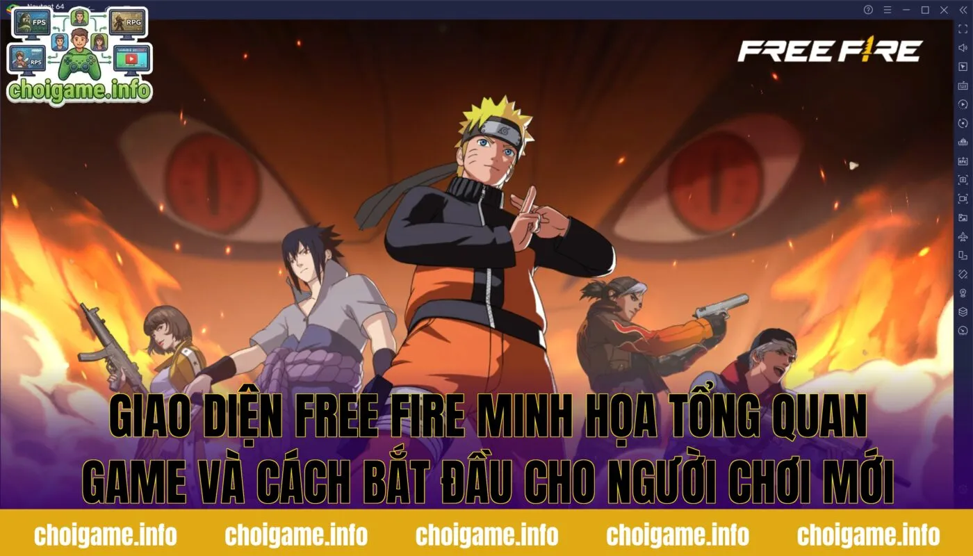 Giao diện Free Fire minh họa tổng quan game và cách bắt đầu cho người chơi mới