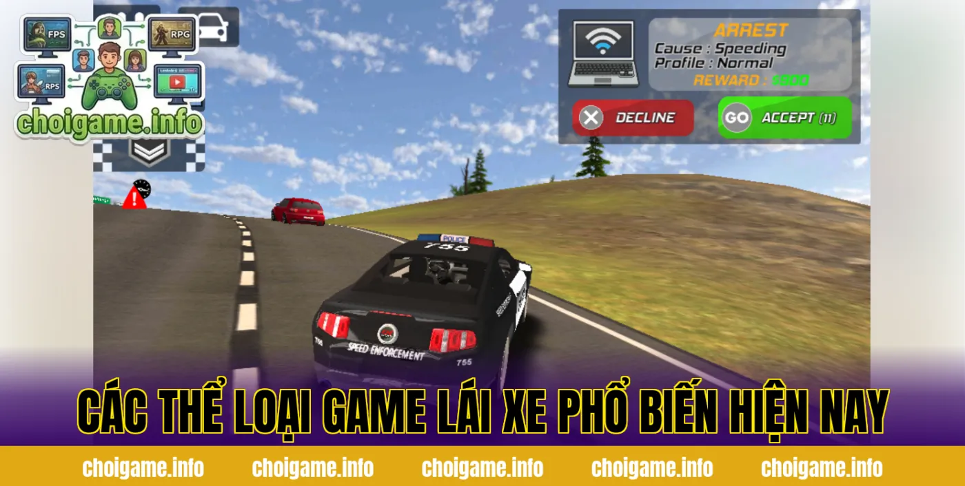 Các thể loại game lái xe phổ biến hiện nay