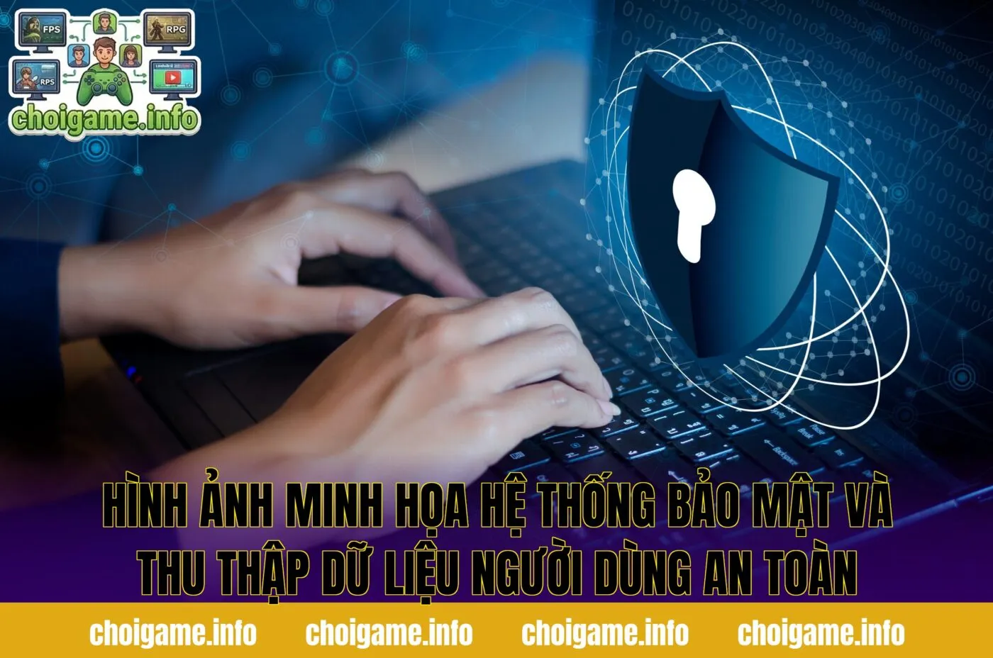 Hình ảnh minh họa hệ thống bảo mật và thu thập dữ liệu người dùng an toàn