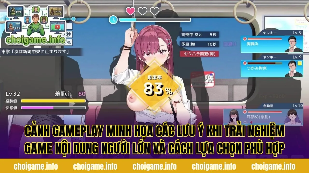 Cảnh gameplay minh họa các lưu ý khi trải nghiệm game nội dung người lớn và cách lựa chọn phù hợp