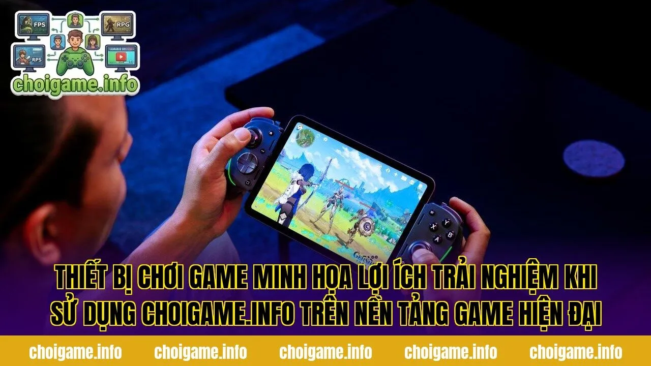 Thiết bị chơi game minh họa lợi ích trải nghiệm khi sử dụng choigame.info trên nền tảng game hiện đại